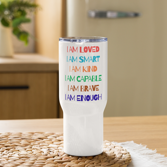 Travel mug with a handle