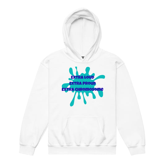 Graphic your hoodie. Celebrating that extra chromosome. Down Syndrome loud and proud